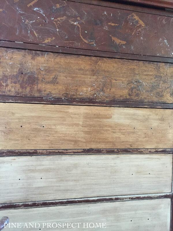 Painted Dresser with Raw Wood Drawers - Pine and Prospect Home