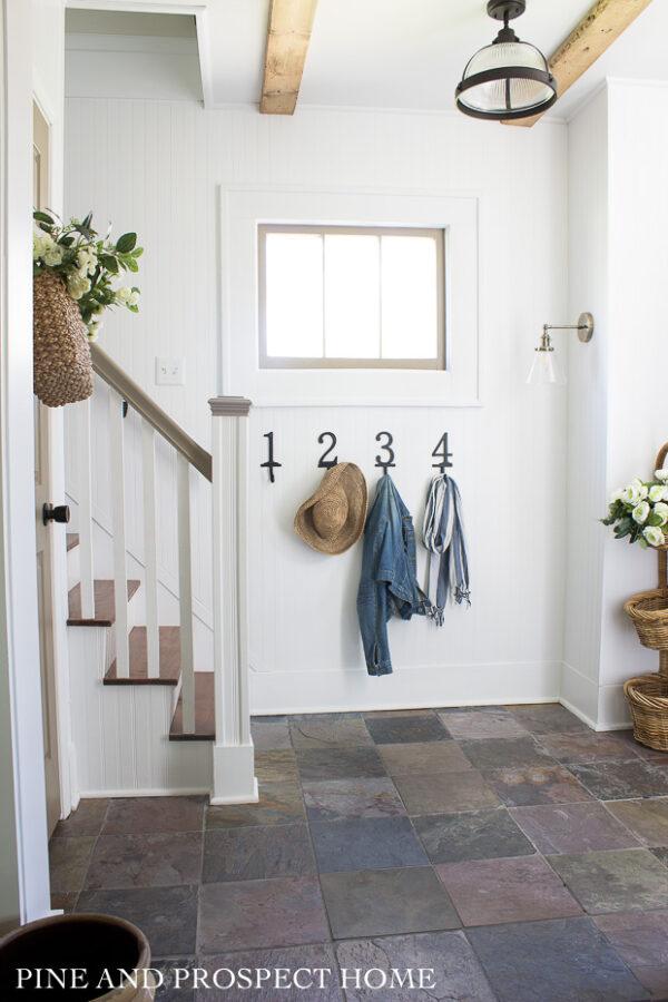 Beams and Beadboard Entryway Refresh - Pine and Prospect Home