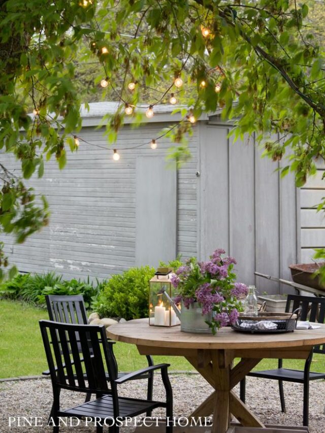 Cottage style patio area
