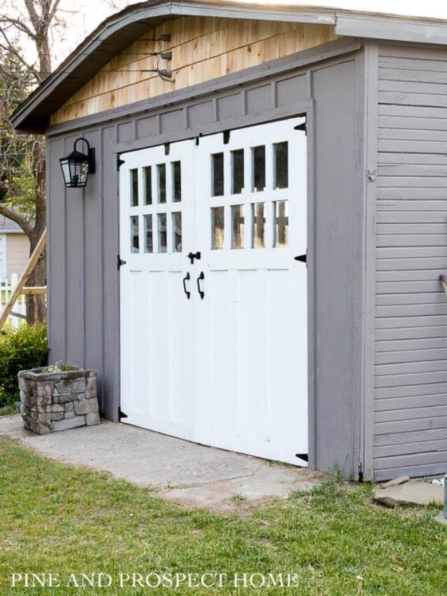 New shed doors to update home exterior and add charm
