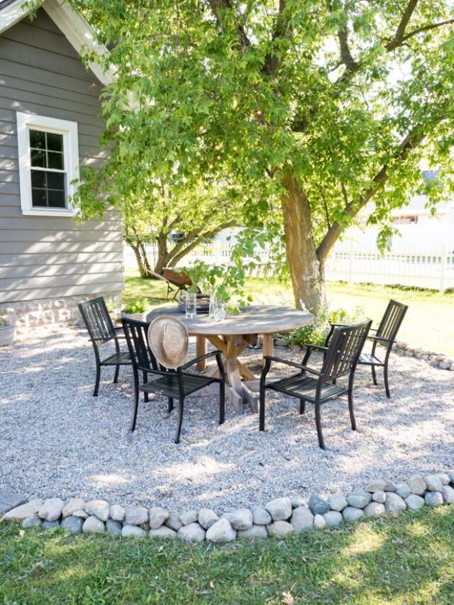 Come tour our pea gravel patio in the summer!