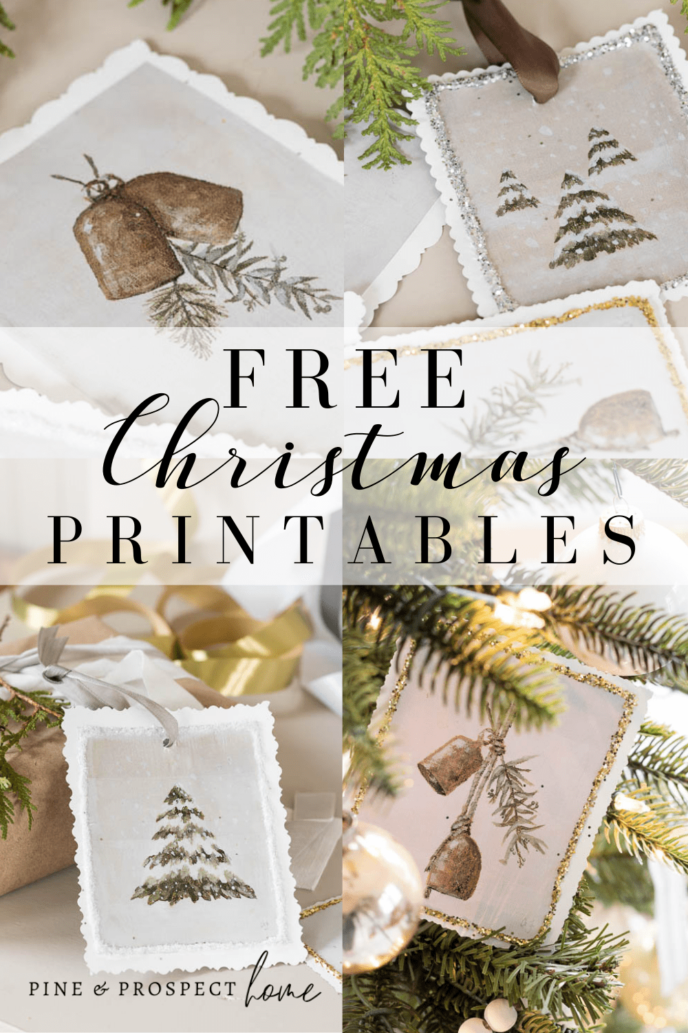 Vintage Brass Bells - Free Christmas Printables! - Pine and Prospect Home