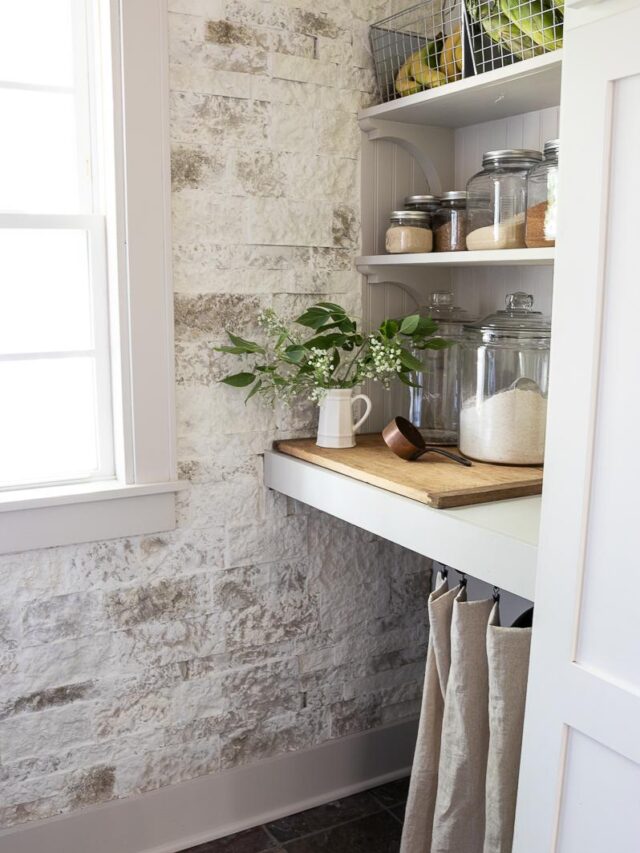 pantry, organized pantry, beautiful pantry, pantry space, pantry area, kitchen pantry, organized, organization, organization hack, tips, tricks, tips and tricks, glass canister, glass jar, mason jar, basket, baskets, storage, storage container, container, label, labels, labeling, shelves, open shelves, open shelving, kitchen, kitchen space, kitchen organization, ingredients, food, produce, fruit, vegetables, snacks, dry ingredients, flour, label maker, dry erase, dry erase marker, pantry closet, closet, kitchen counter, inspiration, pantry inspiration, kitchen inspiration, budget friendly, beautiful kitchen, organized kitchen