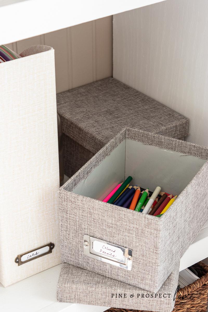 Using cloth bins for storage solutions in small spaces