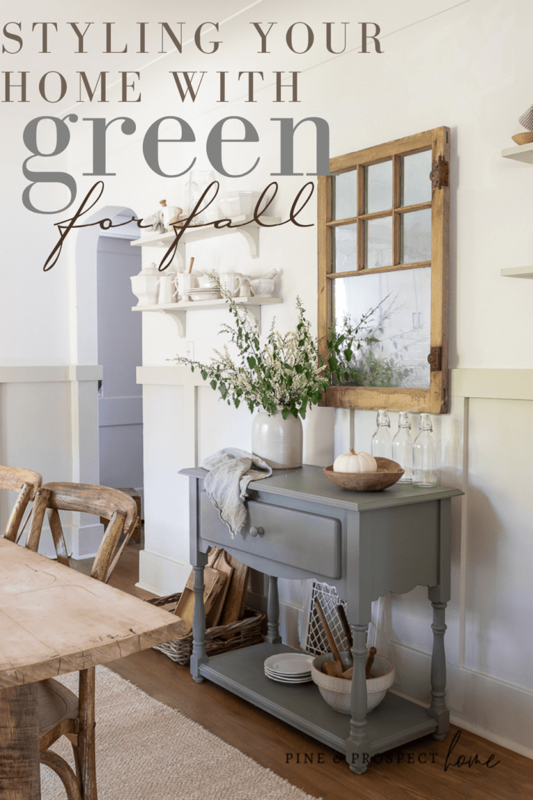 Styling Your Home With Green For Simple And Neutral Fall Inspired Decor ...