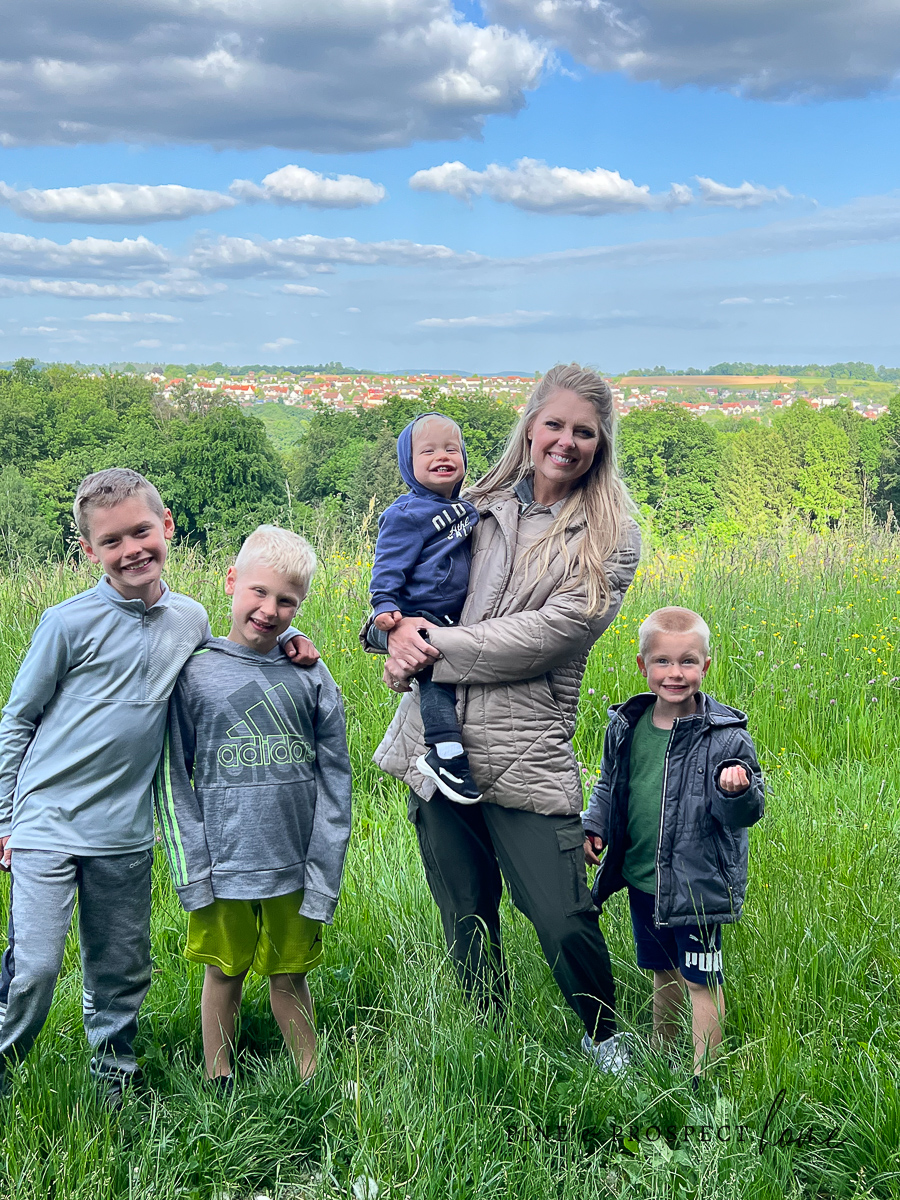 Mommy and her boys in beautiful Germany