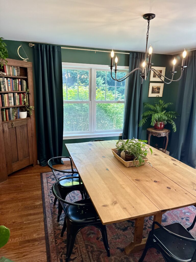 Dark Academic Moody Vintage Home Dining Room Details 