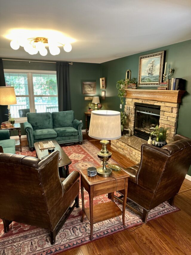 Moody Vintage Living Room with Traditional Touches