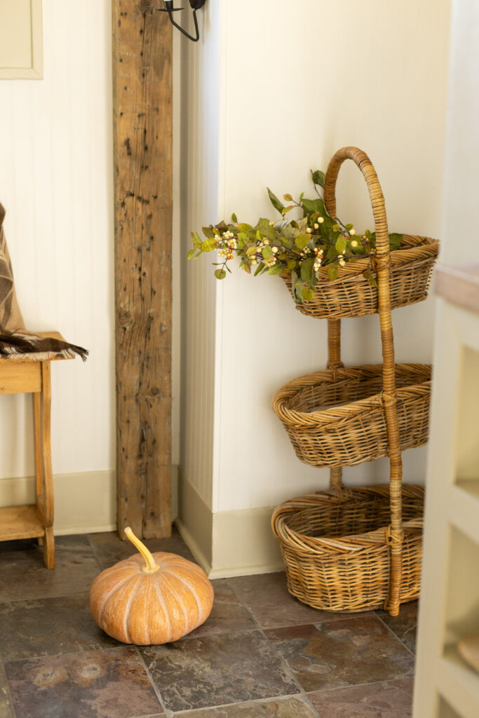 Fall entryway basket