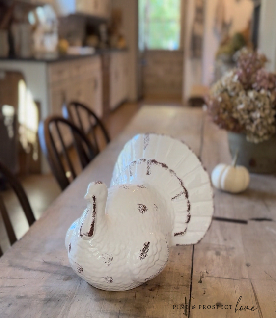 Thrifted glass turkey
