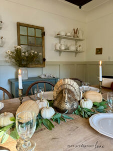 DIY Brass Turkey Centerpiece