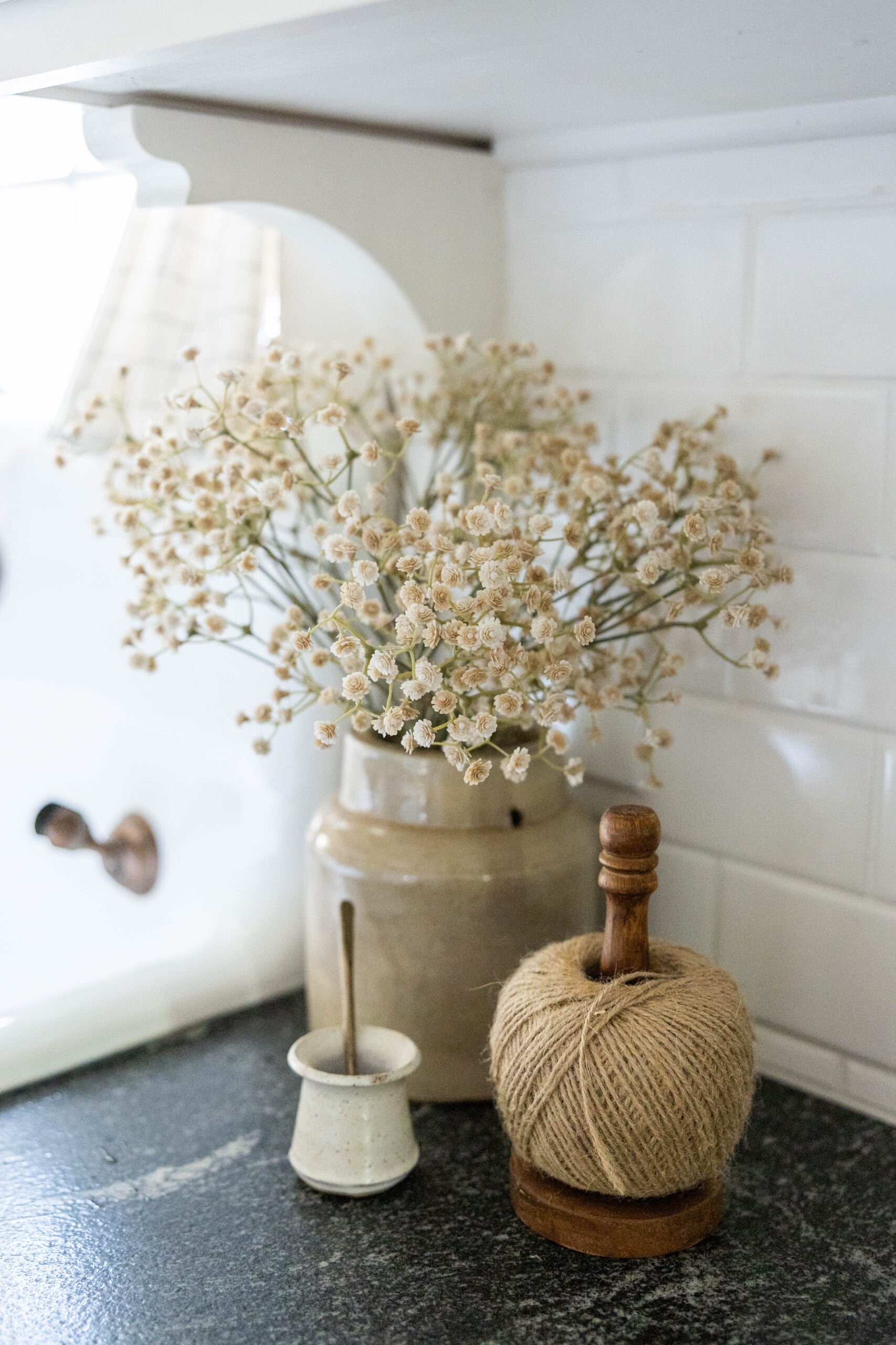 Fall kitchen sink decor