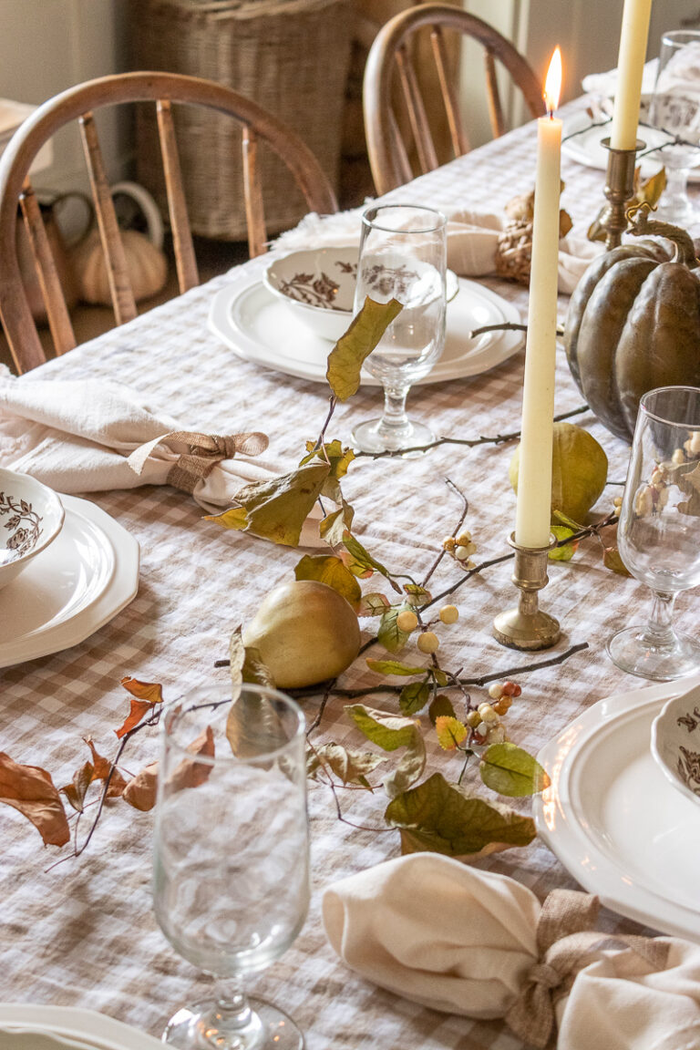 How to Create a Beautiful Thanksgiving Tablescape on a Budget (Using ...