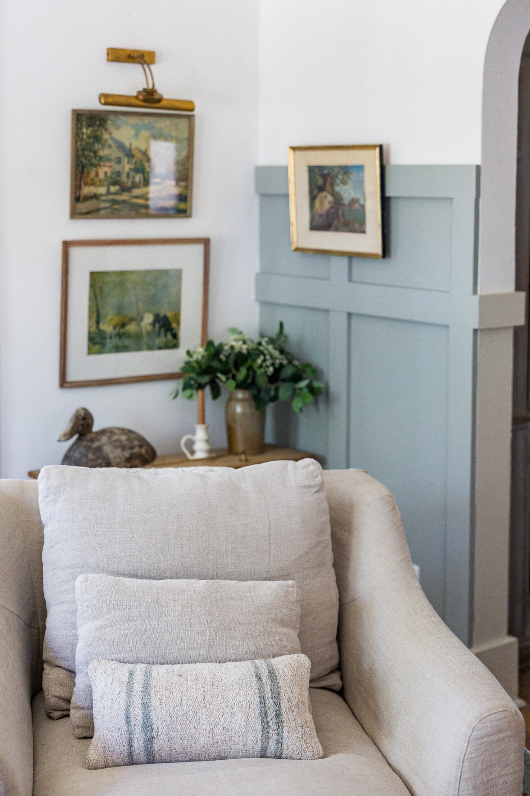 Living room gallery wall