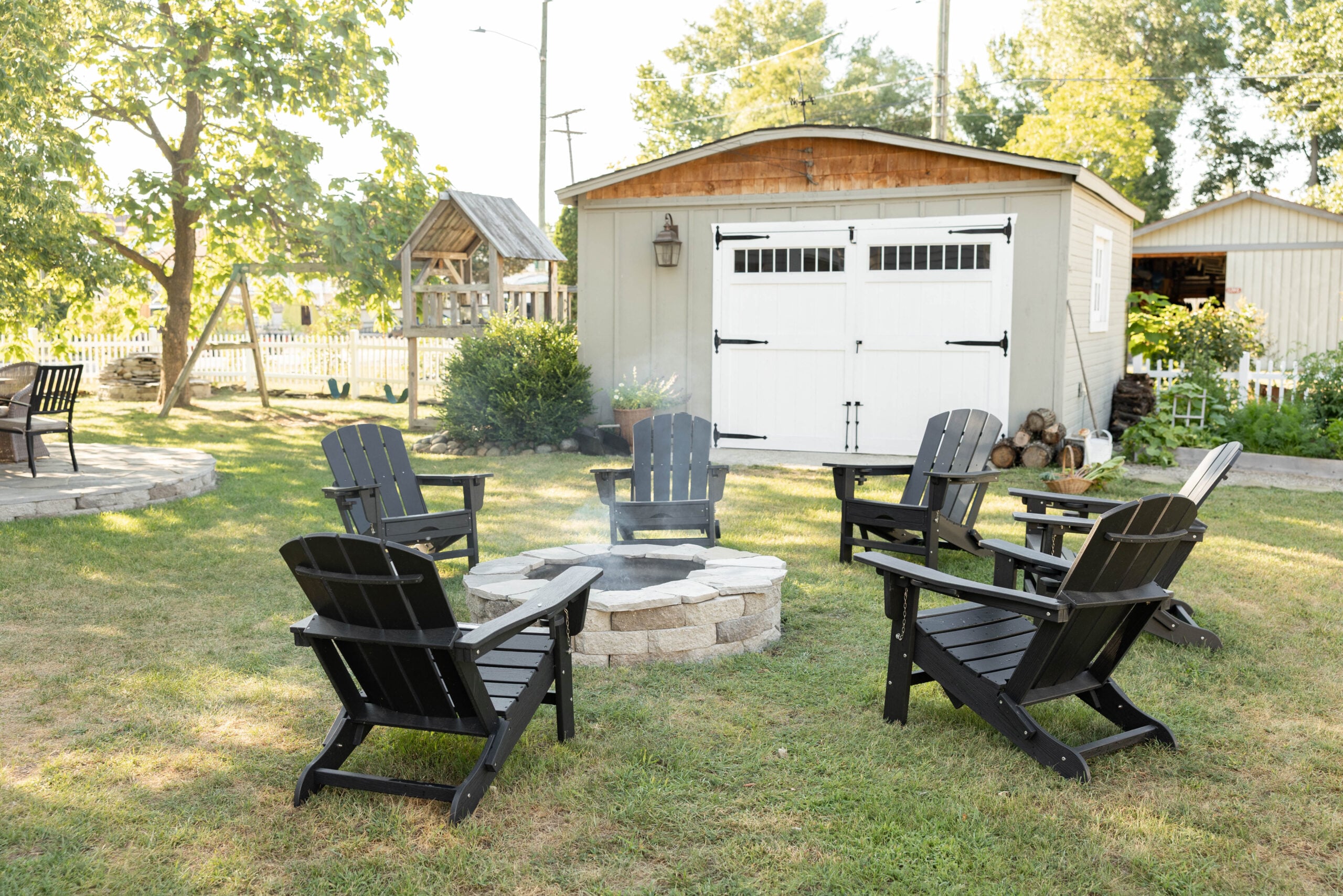 Adirondack chairs for fire pit seating