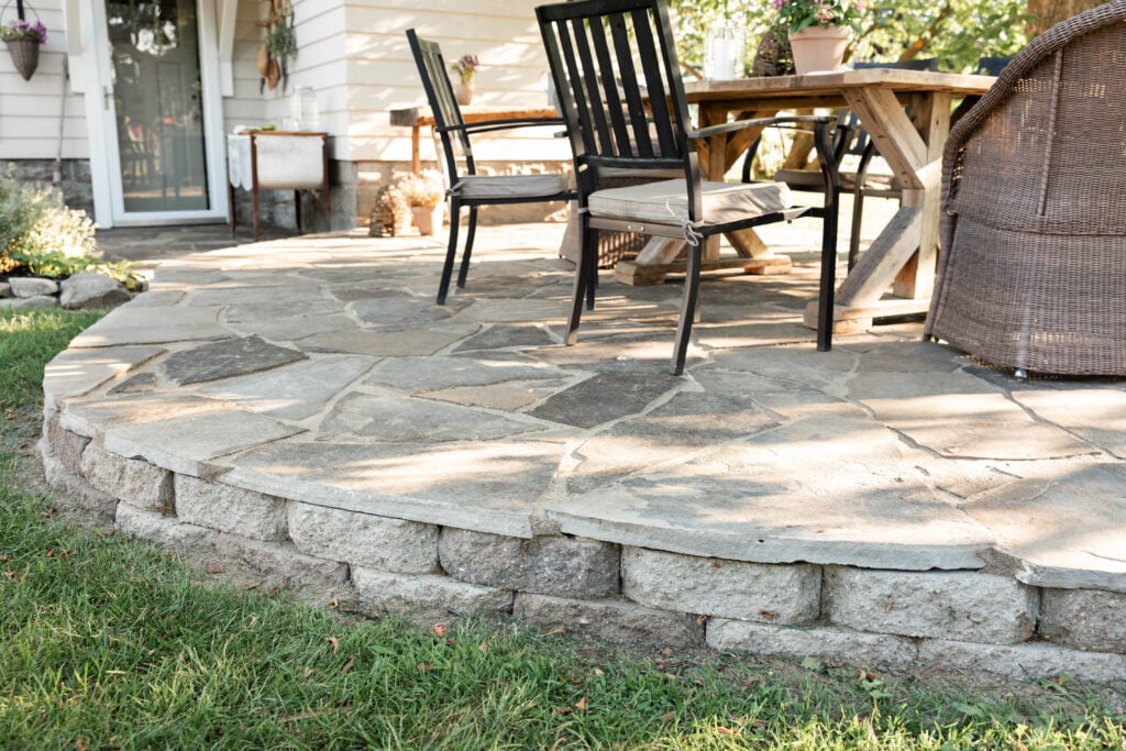 Raised patio wall