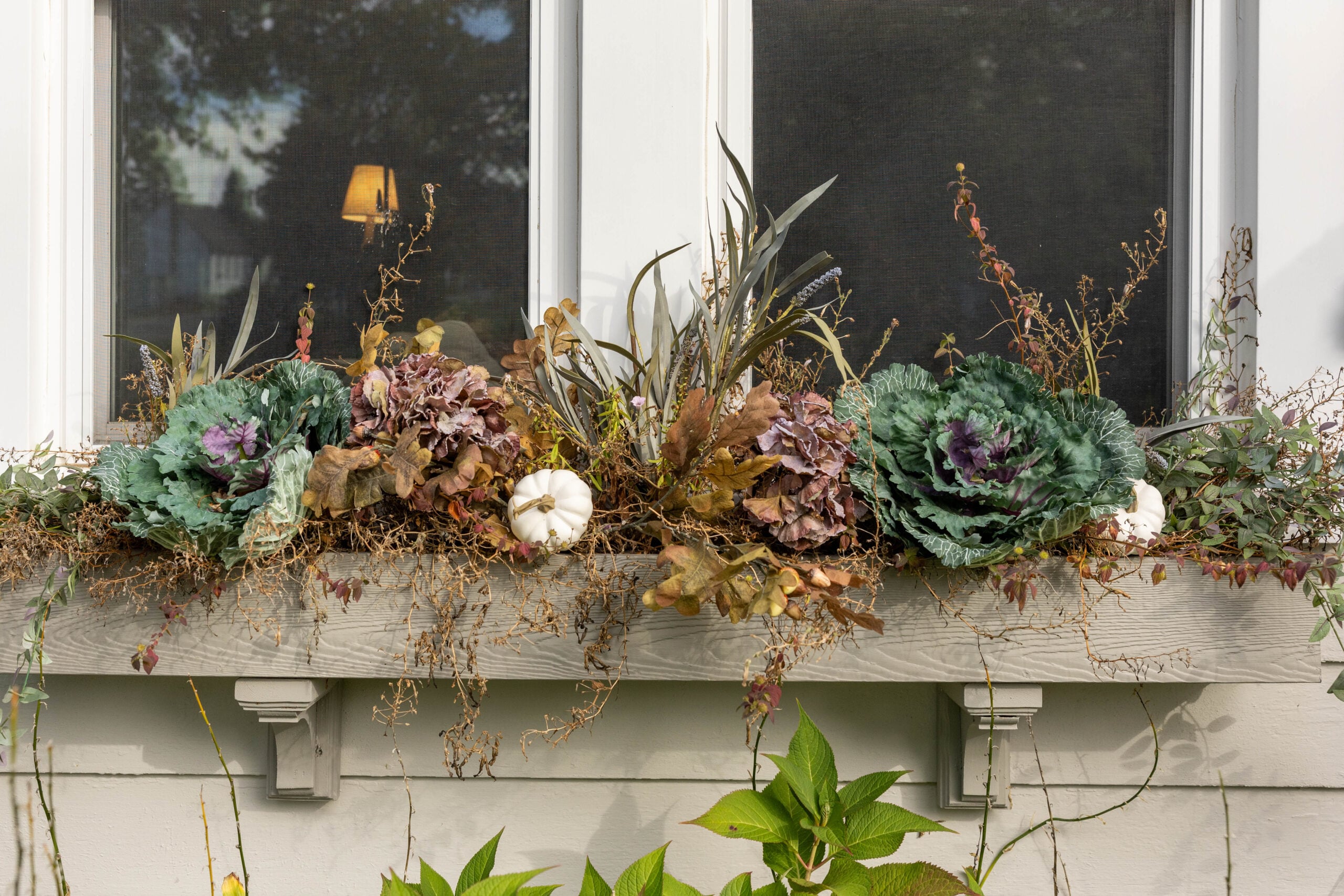 Fall window box decor